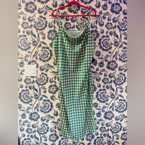 NWT Ava & Viv Retro Green Satin Cowl Neck Dress 2XL RRP$35